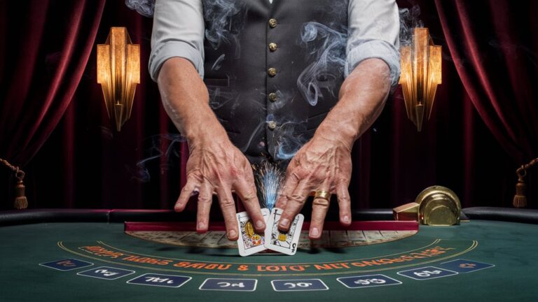 magical gambling card dealing