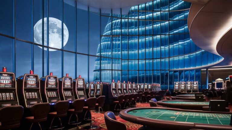 peaceful casino under moon s light