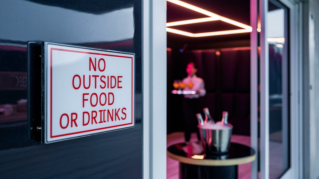 beverage rules during singing