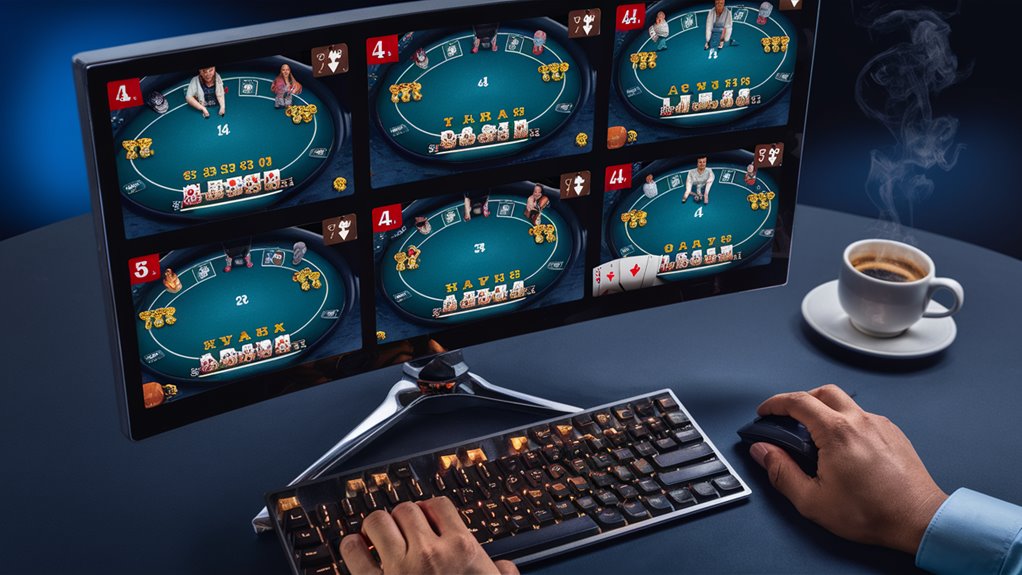 playing multiple poker tables