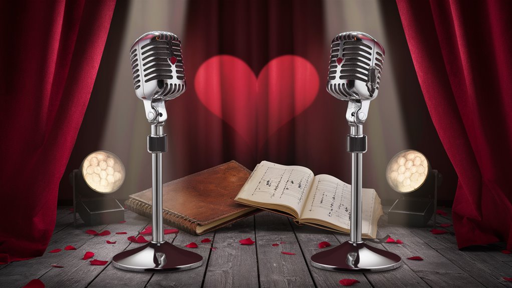 romantic pairs singing together